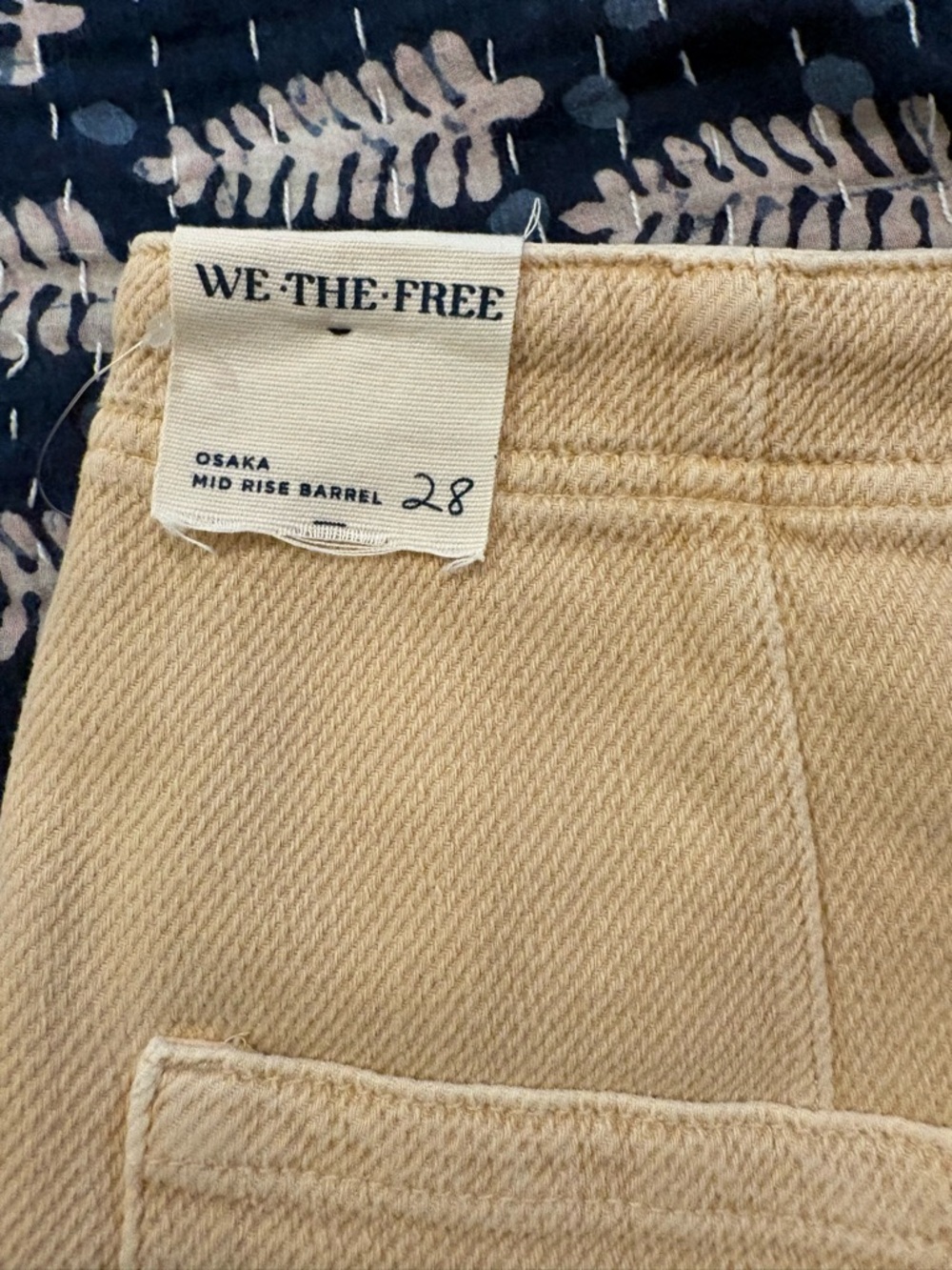 We The Free Osaka Mid rise Barrel Corduroy Pants in Tan - Picture 8 of 12